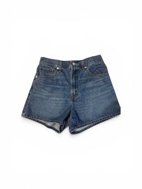 Levi's Dark Blue Denim High-Waist Mom Jean Shorts